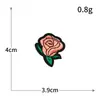 E-commerce Transfronteiriço Xueya Laranja Rosa Rosa Flor Bordado Tecido Patche Roupa DIY Adesivo Bordado Computador Fabricante Atacado