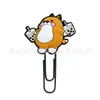 Clips para Papel con Animales de Dibujos Animados Transfronterizos Papelería para Estudiantes Pequeños Regalos en Stock Lindo Marcador de Taza de Té de Leche Clips de Papel Coloridos