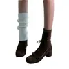Tacones Altos de Ballet para Aumentar Estatura Pequeña Botines de Otoño Piel Suave Cómodos Versátiles Moño Tacón Grueso Suave Botines Delgados