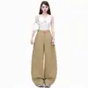 Verano Nuevo Diseño Estilo Retro Americano Chica Picante Pantalones Cimitarra Versátiles Adelgazantes Multibolsillos Pierna Ancha Cargo Pantalones Casuales