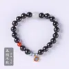 Pulseira de Contas de Jade de Sândalo Dourado com Fecho Cloisonné Xiangyun para Homens e Mulheres, Rosário de Ágata Vermelha, Pulseira de Casal