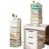 Estante de Mesa Rack de Armazenamento para Mesa Estante Pequena Simples para Armazenamento de Livros Dobrável de Uso Duplo para Estudante