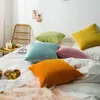 Funda de almohada de fábrica color liso funda de cojín funda de almohada de pana de maíz pana de maíz tamaño personalizable
