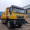 Vendas de Exportação de Veículos Usados Pós-Oito Rodas Caminhão Basculante Howo Caminhão Basculante de Engenharia de Terra Hongyan Jieshi Shuangqiao