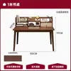 Escritorio estilo vintage con estantería integrada para uso doméstico, dormitorio, escritorio de estudiante, escritorio de escritura, apartamento de alquiler, escritorio de computadora para apartamento pequeño