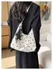 Bolso de Lunares para Mujer 2026 Nuevo Verano Casual Bolso Tote de Lujo Ligero para Clase y Viajes Diarios Gran Capacidad Bolso de Hombro Cruzado