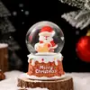 Casa de Biscoito de Natal Criativa Ornamento de Bola de Cristal Brilhante Papai Noel Bola de Vidro Decoração de Mesa Artesanato em Resina