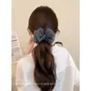 Pinza de plátano de malla a cuadros con lazo, pinza vertical para mujer, estilo de alta gama primavera/verano, pinza para el pelo versátil para coletas y la parte posterior de la cabeza