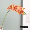 Flor artificial de alta calidad de 7 cabezas de phalaenopsis orquídea artificial arreglo floral bonsái para sala de estar decoración de vacaciones boda flor