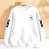 Sudadera gruesa de otoño e invierno para hombre, top informal de cuello redondo, chaqueta holgada, camiseta básica versátil, de manga larga y cálida