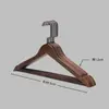 Percha de madera maciza con barra para hoteles, casas de huéspedes y tiendas de ropa, especializada para trajes y abrigos, percha ancha para hombros que no deja marcas