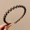 Diadema de corona alta estilo coreano, diadema de borde ancho, diadema para lavarse la cara con dientes, accesorio para el cabello de tela a cuadros de alta gama