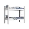Venta al por mayor de fábrica Litera de acero Litera superior e inferior Cama de dormitorio escolar Apartamento Cama con estructura de hierro para empleados Cama para estudiante Perfil de estudiante
