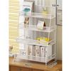 Estante de Mesa Organizador de Mesa Prateleira de Armazenamento Multicamadas Prateleira em Camadas para Mesa de Escritório Estante de Armazenamento para Mesa de Escritório de Dormitório de Estudante