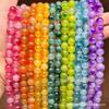 Ventas Directas de Fábrica Calcedonia Flotante de Dos Tonos Cuentas Sueltas Uva Verde Redondas Accesorios para Joyería DIY Productos Semiacabados Venta al por Mayor