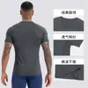 Camisetas Deportivas de Manga Corta Elásticas Ajustadas de Secado Rápido Estilo Europeo y Americano para Baloncesto Masculino, Yoga, Fitness, Entrenamiento