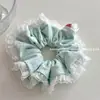Goma para el pelo de encaje con estrellas color crema estilo coreano para niñas, Goma de pelo de alta elasticidad, Accesorio para el pelo