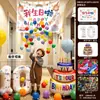 Montagem de decoração para 6º aniversário, montagem de aniversário para menina e menino de 3 anos, chuva de balões, montagem de atmosfera cerimonial