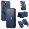 Estructura Desmontable Dos en Uno Adecuada para Funda de Teléfono Apple 18, Funda de Cuero para iPhone 18 Magnética Desmontable Antirrobo