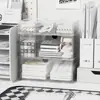 Caja de almacenamiento de cosméticos y mascarillas faciales para escritorio, acrílico transparente tipo cajón, organizador de almacenamiento multicapa apilable para cuidado de la piel