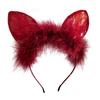 Fiesta de Halloween Mascarada Tocados Velo de Encaje Diademas con Orejas de Gato y Conejo Pinzas para el Cabello Venta al por Mayor Diademas con Orejas de Conejo
