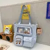 Diseño Único Estilo Japonés Lindo Bolso de Tutoría Bolso Tote Gran Capacidad Bolso de Mano para Estudiante Bolso de Hombro Color Macarrón
