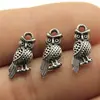16x7mm 0.5g Plata Antigua Accesorios DIY Material para Colgante Animal Volador Colgante de Búho