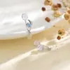 Clip para oreja de estrella y luna, pequeño, fresco, azul, sueño, planeta, pendiente asimétrico, circonita, estrella y luna, clip para oreja para mujer
