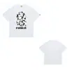 26 Camiseta Casual Loose de Verão Tendência Marca Pe Estampa Redonda Gola Redonda Manga Curta para Homens e Mulheres, Mesmo Estilo para Casais