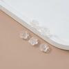Rosa transparente colorida con agujero, accesorios de flores hechos a mano para bricolaje, perlas de imitación ABS, accesorios de joyería con cuentas