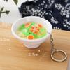 Brinquedo de comida de simulação feito à mão Chaveiro ramen estilo japonês pingente de comida criativa jogar carro casal saco pendurado acessórios atacado