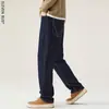 Nuevos Jeans Lavados para Hombre Estilo Americano Antidesvanecimiento Moda Tendencia Sueltos Rectos Casuales Pantalones Largos de Mezclilla para Hombre