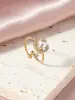 Anillo Cuadrado de Diamante de Acero de Titanio Transfronterizo Europeo y Americano, Temperamento de Gama Alta, Estilo Minimalista, Joyería al por Mayor para Compromiso Anillo Abierto