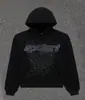 Sudadera con capucha de forro polar grueso de peso pesado 450 g, original de ultramar, para hombre, con estampado de espuma de Araña Sp5Der
