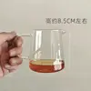 Taza de justicia de vidrio engrosado, resistente al calor, bandeja de té transparente de alta gama, colador de té, dispensador de agua para té de alto borosilicato.