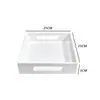 Bandeja acrílica blanca de alta gama transfronteriza para banquetes de restaurante, caja expositora de frutas, caja de almacenamiento de escritorio para estudio y dormitorio