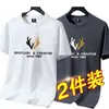 Playera de Manga Corta para Hombre Verano 2025 Nueva Ins Marca de Moda para Jóvenes para Hombre Estampada Media Camiseta Top Holgado