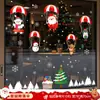 Pegatinas Estáticas de Papá Noel y Árbol de Navidad para Ventanas, Pegatinas para Puertas de Vidrio, Calcomanías para Ventanas, Decoraciones Navideñas, Montaje de Escena