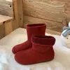 Botas versátiles de felpa con forro polar 2026, botines, botas de nieve, botines cortos de gamuza cálidos de invierno, estilo coreano, punta redonda, modernos