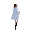 Nuevo vestido camisa de verano holgado talla grande para mujeres con curvas, estilo casual, vestido corto adelgazante, directo de fábrica