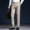 Pantalones Casuales de Algodón Nuevos 2024 para Hombre Rectos Sueltos Pantalones de Hombre Otoño Alta Calidad Combinan con Todo Negocios Pantalones No Planchables Hombre