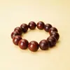 Pulsera de madera rayada por el rayo natural, pulsera de cuentas de madera de azufaifo rayada por el rayo, accesorios para uso diario, suministros taoístas de la fábrica original