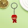 Llavero creativo de series de Marvel temu moda llavero para llaves de coche llavero para bolso PVC goma blanda decoración DIY