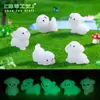 Paisaje en miniatura, linda figura de cachorro de pelo rizado brillante, decoración DIY, accesorio de bolsa sorpresa, pequeño adorno de escritorio o de coche