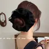 Goma para el pelo de terciopelo y encaje estilo coreano, accesorio retro elegante para cabello de otoño e invierno, goma de pelo, para moño, cuerda para el pelo, accesorio para el cabello