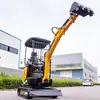 Mini Escavadeira de Esteira 1.8 Tonelada Direto da Fábrica Pode Ser Equipado com Rompedor Gancho Pequeno Máquina Pomar Estufa Escavação de Valas Micro Escavadeira