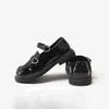 Zapatos de Piel Genuina para Niñas, Zapatos Negros de Rendimiento para Niños de Primavera y Otoño, Mocasines, Zapatos de Princesa Mary Jane para Niñas Pequeñas