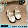 Zapatos de cuero estilo lazo japonés para mujer, nuevo modelo de verano 2026, versátiles con faldas, zapatos Mary Jane estilo universitario vintage