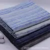 Tejido de mezclilla lavado con estampado de rayas simples para ropa, vestidos y bolsos