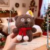 Lindo Oso de Pijama Navideño Muñeco de Peluche Llavero Colgante para Mochila Muñeco Festivo Regalo Muñeca Venta al por Mayor